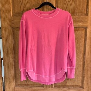 Pink Long Sleeve Crewneck Top